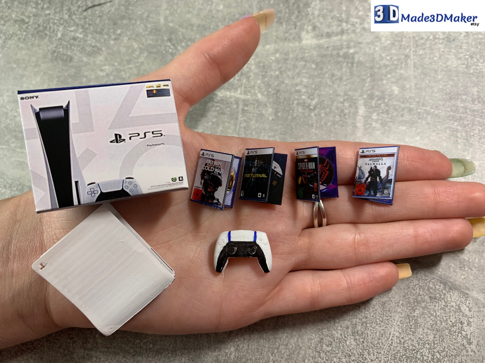 PS5 Miniature Console 4 Games Controller Box. Miniature - Etsy