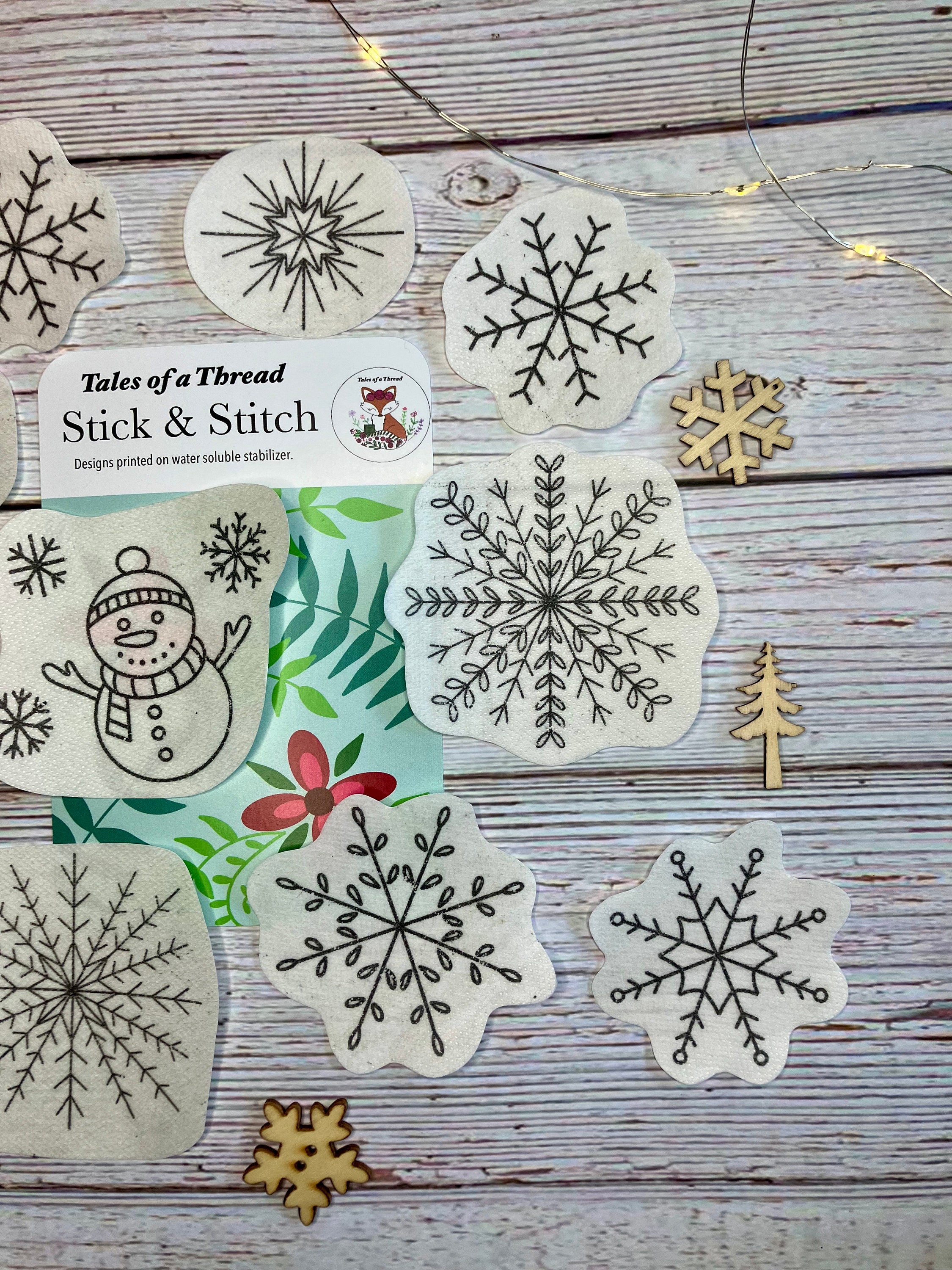 Snowflakes Stick & Stitch Embroidery Patterns — Olmsted Needlework Co.