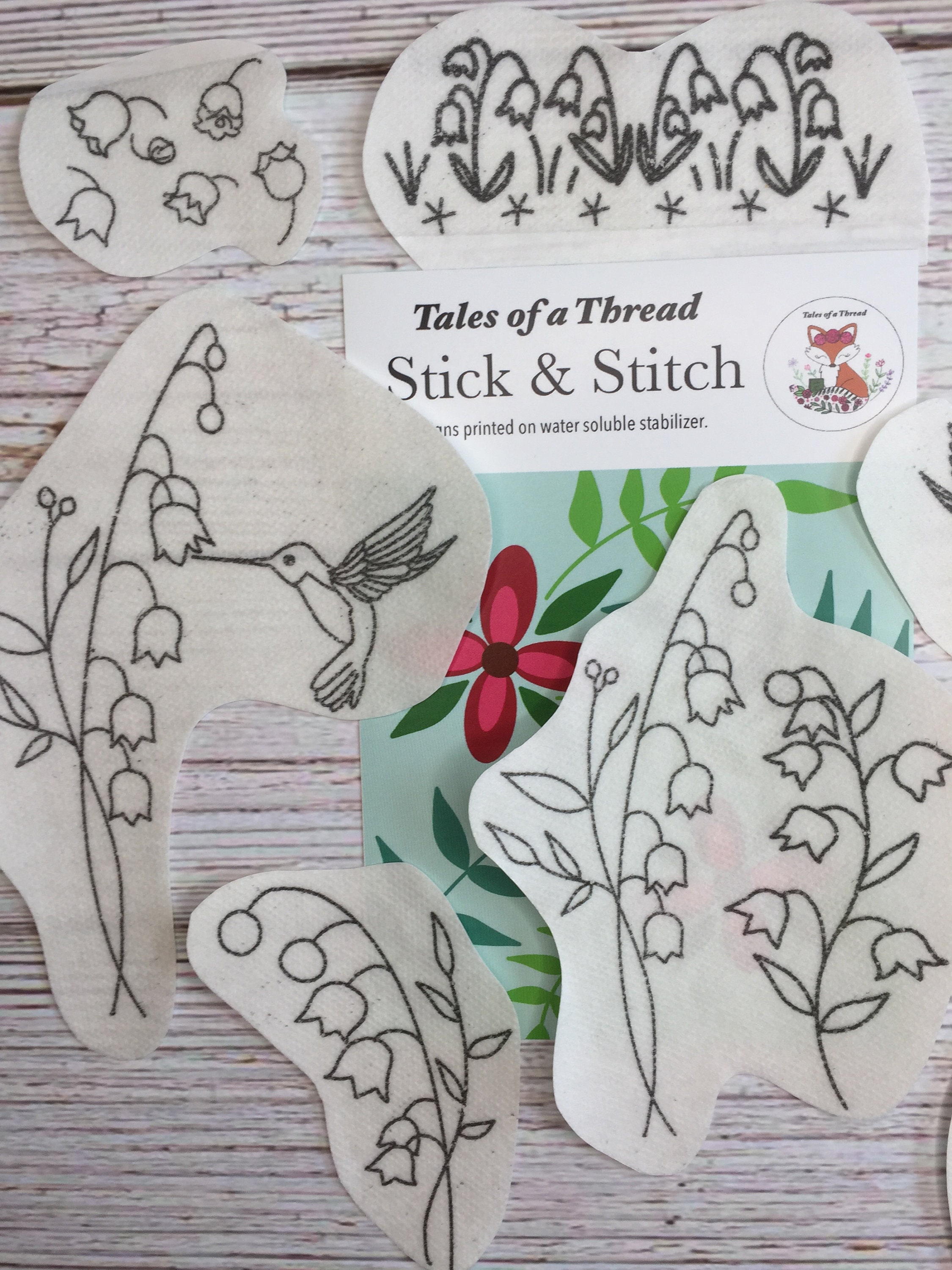 Stick and Stitch Embroidery Pattern Cute Bunnies Birds, Sulky