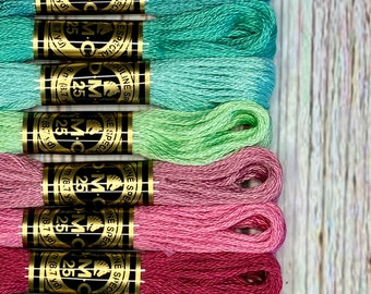 ノーザン ライト カラー パレット DMC コットン 刺繍フロス スレッド | 6 ストランド コットン スレッド 8 束
