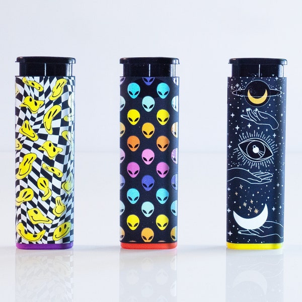 Feelin Spacey Torch Lighters 3 Pack, Cute Lighters, Pretty Torches, Weed Accessory, Pre Roll Lighter, Blunt Torch