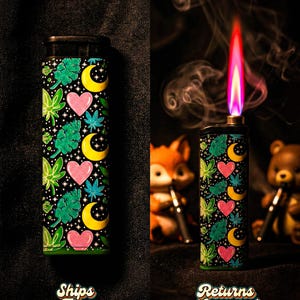 CHOOSE YOUR COLOR Refillable Windproof Lighter | Sweet Magic Torch Lighter, Unique Lighters for Women, Cute Lighters 420 Gifts Cannabis Gift