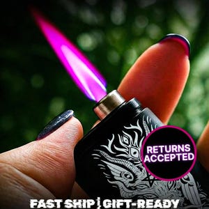 CHOOSE YOUR COLOR Baphomet Refillable Lighter-Windproof Celestial Aesthetic Lighter Witchy Demon Stoner Gifts Outdoor Cigarette Cigar Candle