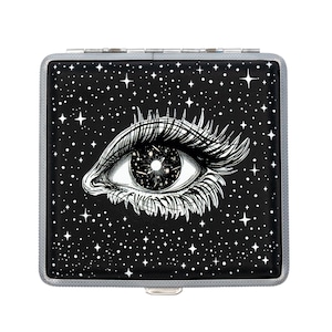 Estuche cuadrado para cigarrillos Cosmic Eye