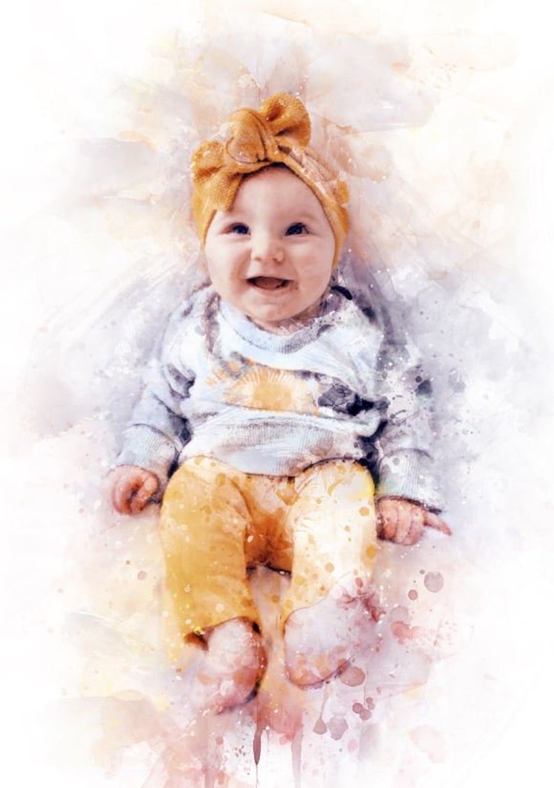 Framed Personalised Digital Art Print Custom Portrait Etsy