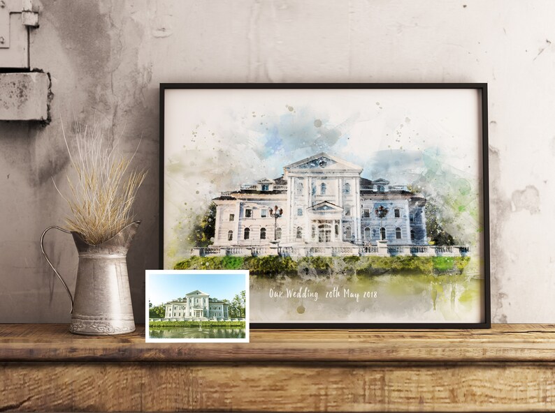 Framed Personalised Digital Art Print Custom Portrait Etsy