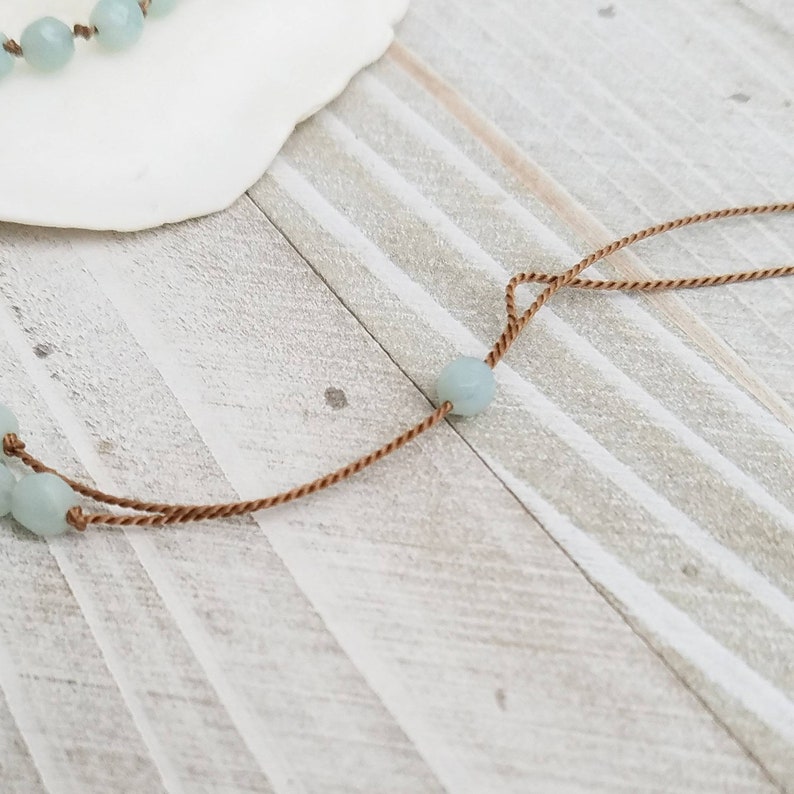 Amazonite /& Silk Cord Necklace