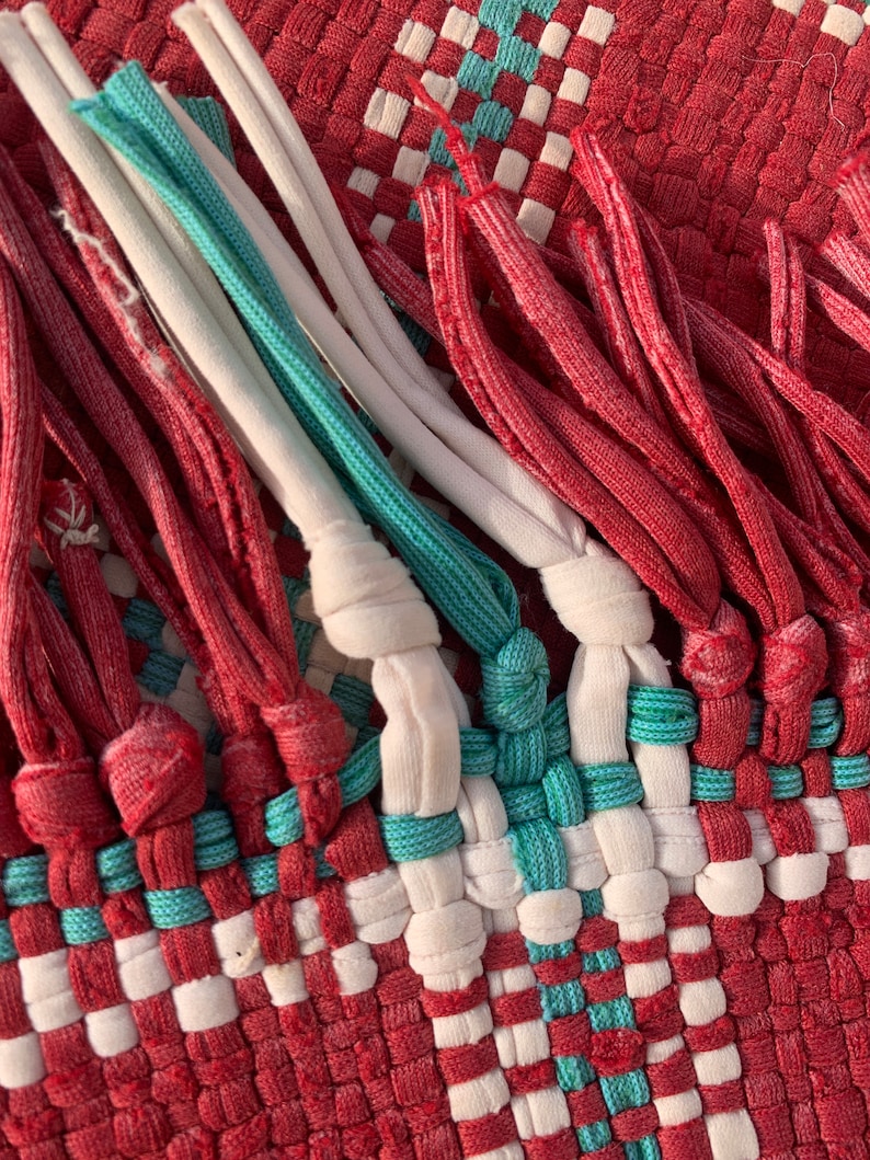 Vintage North African Berber Red Tartan Rug Large 1970s Etsy UK