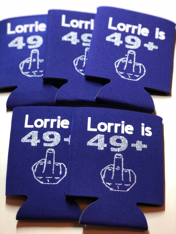 custom 50th birthday koozies
