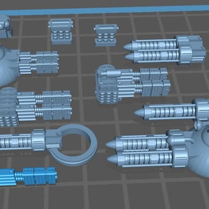 Gaslands Energy Weapons pack digital files STL for 3D printing Hotwheels Matchbox