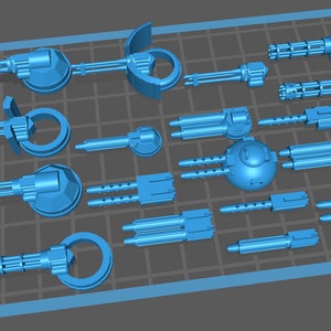 Gaslands MG & Gatling pack digital files STL for 3D printing Hotwheels Matchbox