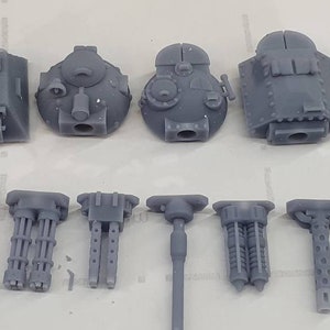 Gaslands modular tank turrets and weapons Hotwheels Matchbox MG