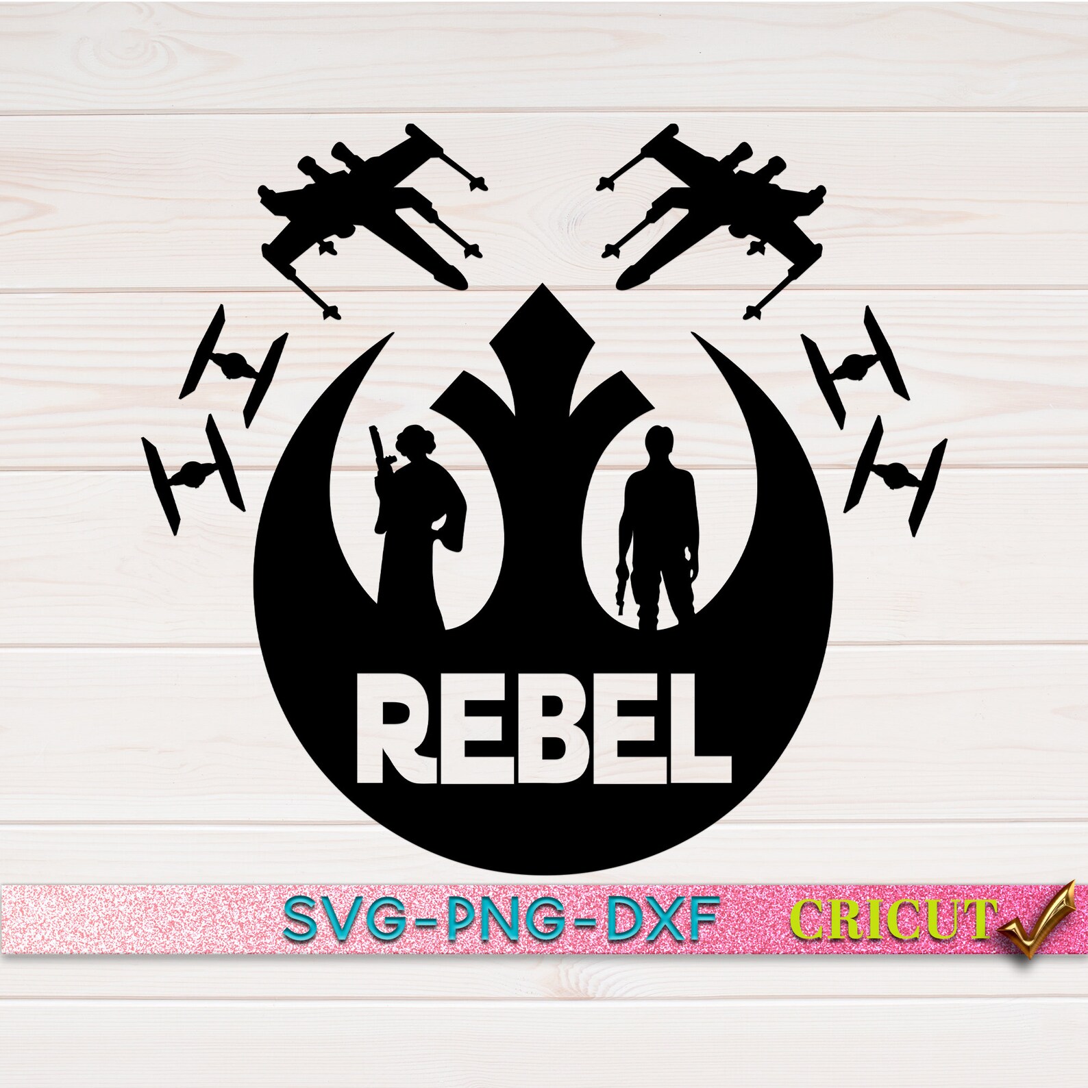Rebel SVG Silhouette Rebel Cricut File Star Wars Svg Etsy