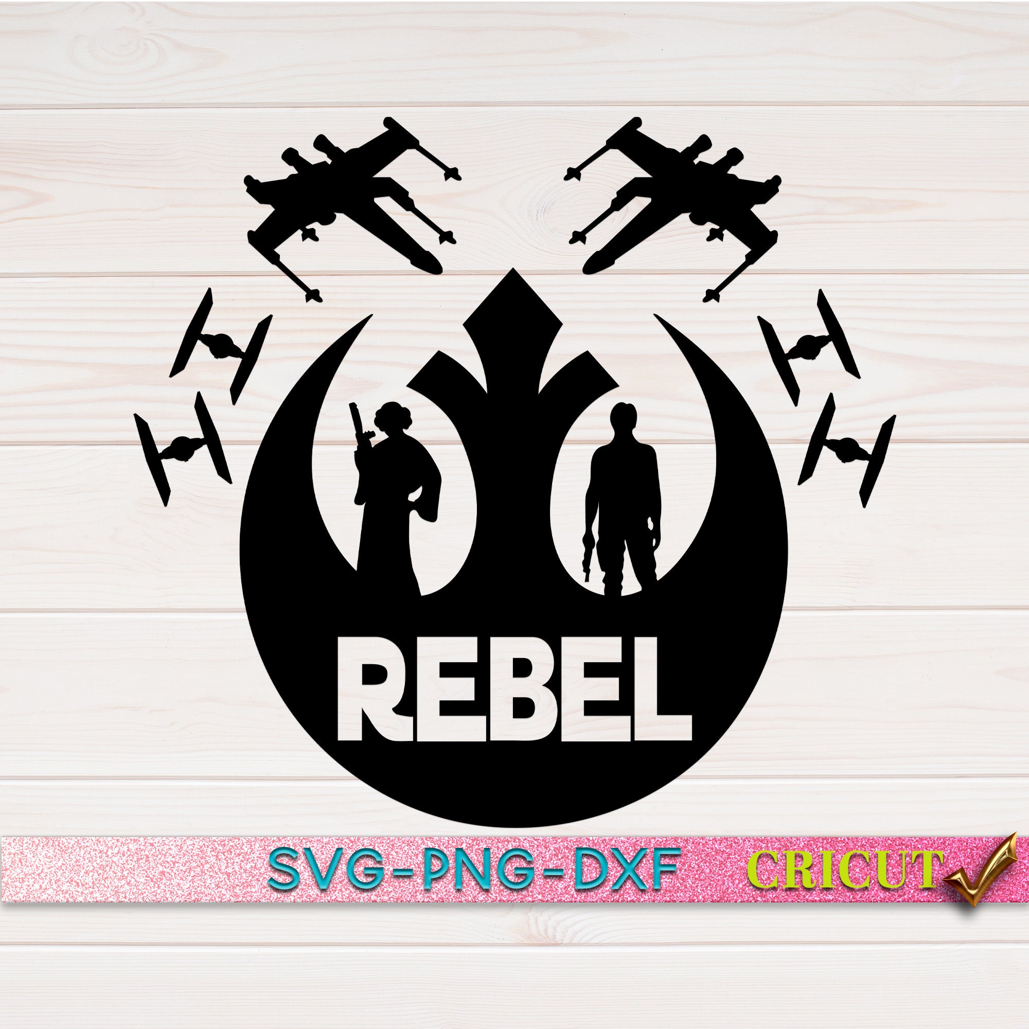 Rebel SVG Silhouette Rebel Cricut File Star Wars Svg | Etsy