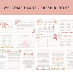 Floral Welcome Kit, Essential Oil Member Kit, Oily Resources, Digital Download, Printable, Flowers, PSK, Premium Starter Kit, Young Living