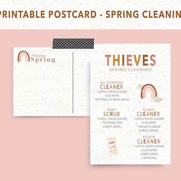 Young Living Spring Cleaning Printables Etsy