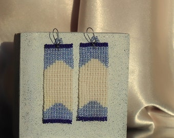 Blanca • Handwoven Beaded Jewelry / Seed beads / Statement Earrings