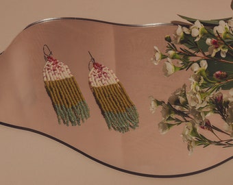 Miltonia  • Handwoven Beaded Jewelry / Seed beads / Statement Earrings