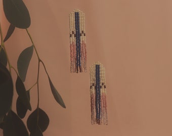Passiflora  • Handwoven Beaded Jewelry / Seed beads / Statement Earrings