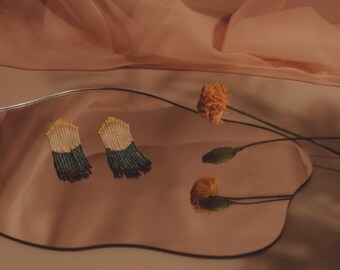Hydrangea  • Handwoven Beaded Jewelry / Seed beads / Statement Earrings