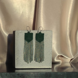 Margarita Handwoven Beaded Jewelry / Seed beads / Statement Earrings image 1