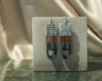 Gloria • Handwoven beaded jewelry / Seed beads / Statement earrings / Dangle earrings