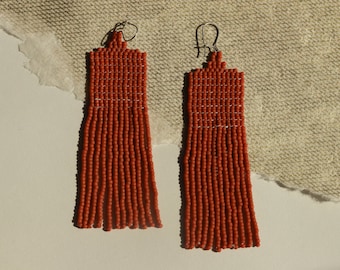 Julia • Handwoven Beaded Jewelry / Seed beads / Statement Earrings