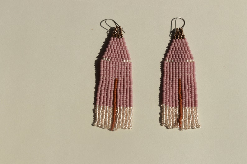 Rebeca Handwoven Beaded Jewelry / Seed beads / Statement Earrings image 1