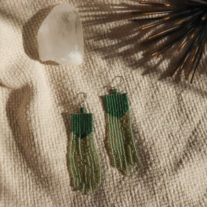 Margarita Handwoven Beaded Jewelry / Seed beads / Statement Earrings image 4