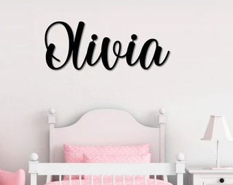 Personalized Custom Metal Name Sign | Monogram | Girls name | Boys name | Nursery Wall Decor | Kids Room Decor