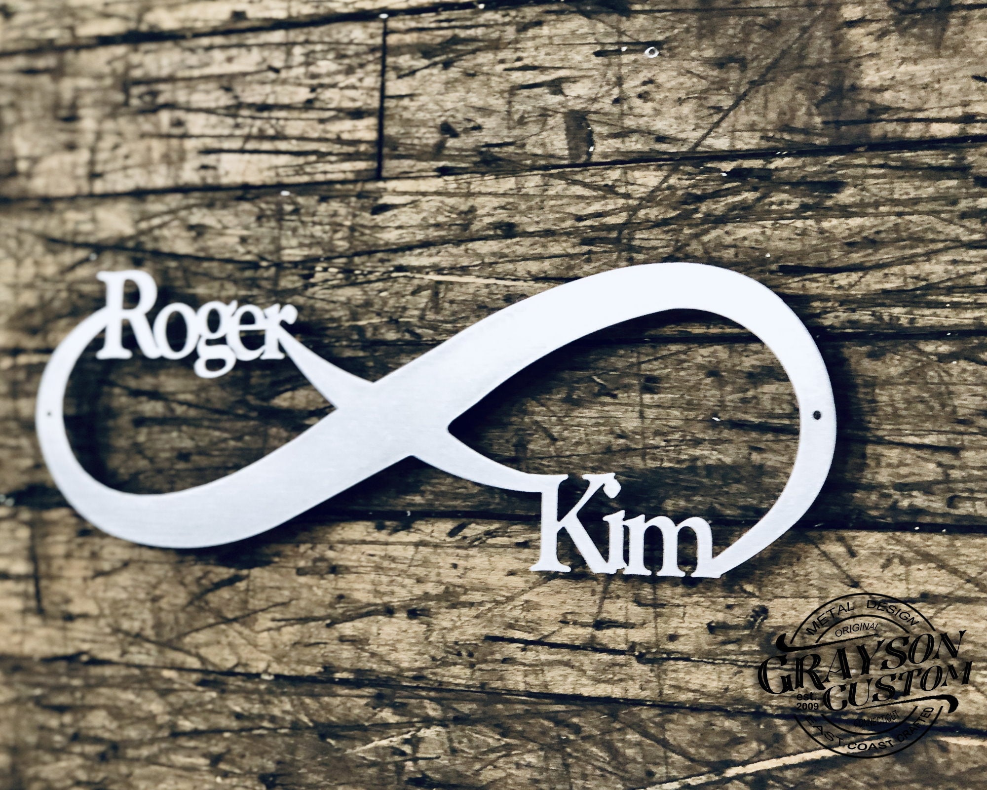 Personalized Infinity Sign | Custom Metal Wall Art | Wedding ...