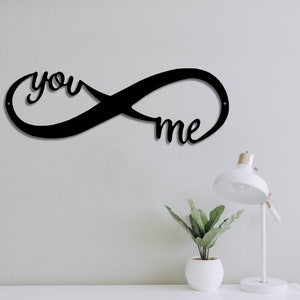 You and Me Metal Infinity Sign / Rustic Farmhouse Decor / Metal Wall Art / Wedding, Anniversary, Valentines Gift / Housewarming, love gift image 7