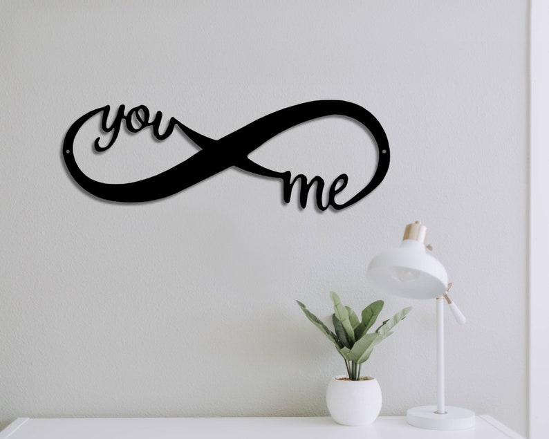 You and Me Metal Infinity Sign / Rustic Farmhouse Decor / Metal Wall Art / Wedding, Anniversary, Valentines Gift / Housewarming, love gift image 7