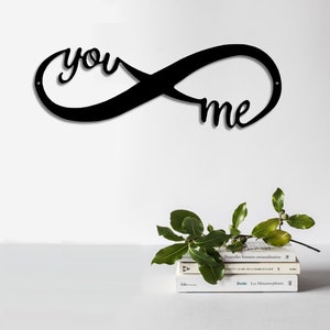 You and Me Metal Infinity Sign / Rustic Farmhouse Decor / Metal Wall Art / Wedding, Anniversary, Valentines Gift / Housewarming, love gift image 5