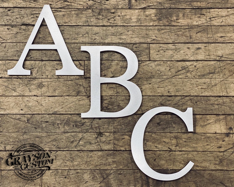 Large Metal Letter - Modern Farmhouse Decor - Rustic Metal Sign - Metal ...