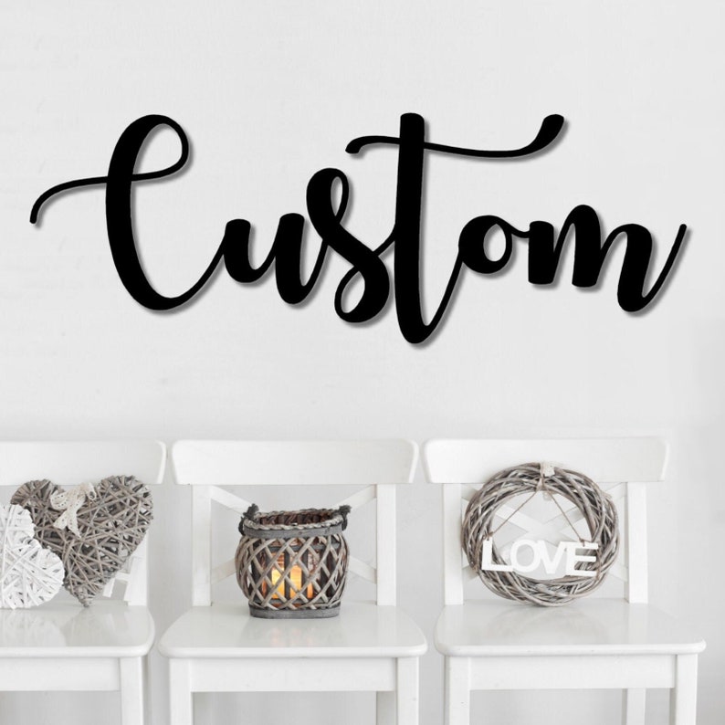 Metal Word Sign Wall Art Handcrafted Rustic Finish Customizable Sign Inspirational Quotes Home Decor Office Decor Personalized Gift Farmhouse Style Metal Sign Metal Word Sign Custom Metal Sign
Personalized Metal Sign
Modern Metal Sign Wall Monogram