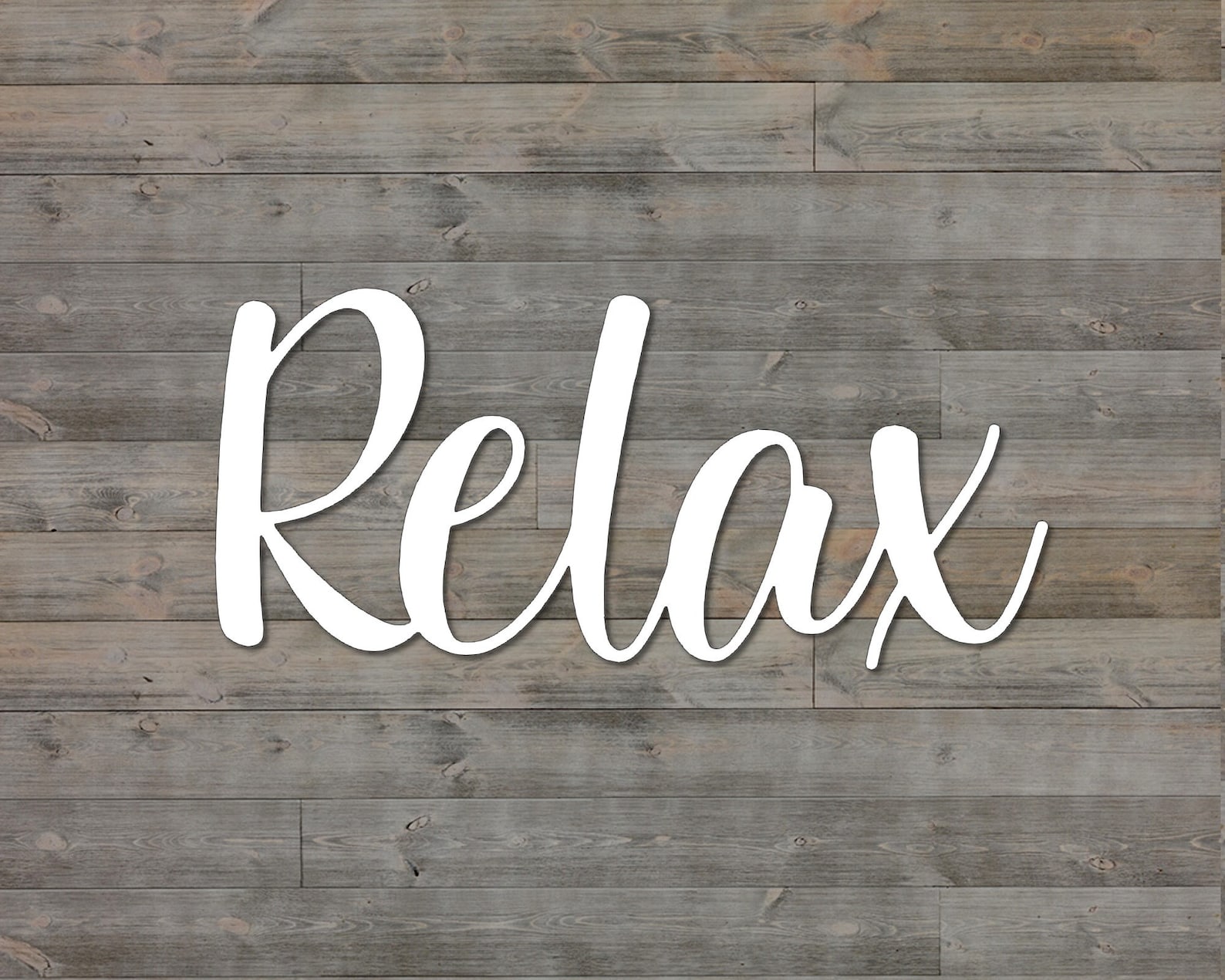 Relax In Cursive Kembara Cursive Relax Metal Word Art Rustic Welcome Sign Farmhouse ...