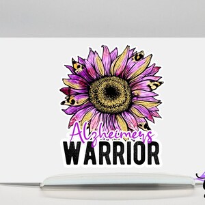 Alzheimer's awareness sunflower decal, tumbler sticker, awareness ribbon sticker, I will remember for you car sticker