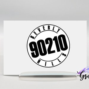 Beverly Hills 90210 sticker, throwback to the 90s decal, retro journal sticker, outdoor waterproof sticker, tv show decal