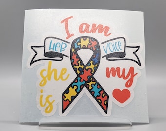 Autism Decal, Autism Awareness Decal, Awareness ribbon sticker, autism car decal