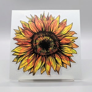 Sunflower car decal, sunflower vinyl decal sticker