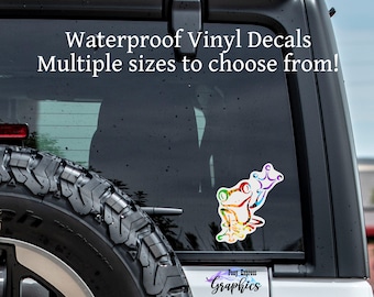 Cute Frog sticker, frog gifts for women, frog car window decal, funny computer sticker, record breaking heat wave sticker, cute toad decal