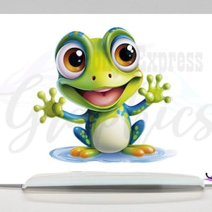 Cute Frog sticker, frog gifts for women, frog car window decal, funny computer sticker, cartoon animal sticker, cute toad decal