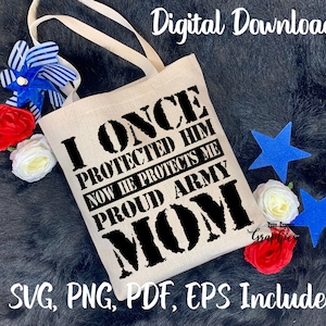 military mom he protects me svg