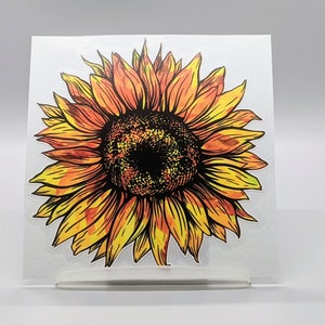 Sunflower car decal, sunflower vinyl decal sticker, sunflower sticker