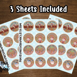 Variety pack christmas sticker sheet, Vinyl Packaging Stickers, Small Business Stickers for customers, xmas decals for package fillers