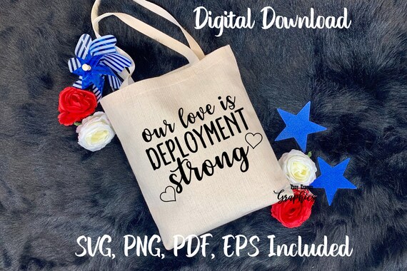 Our Love is Deployment Strong Military SVG, Military Wife Gift