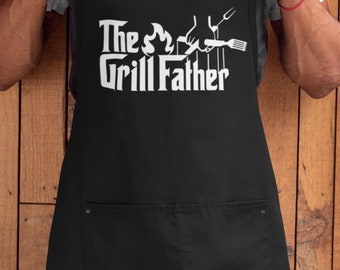Le tablier Grillfather | Cadeau drôle de tablier de barbecue pour papa