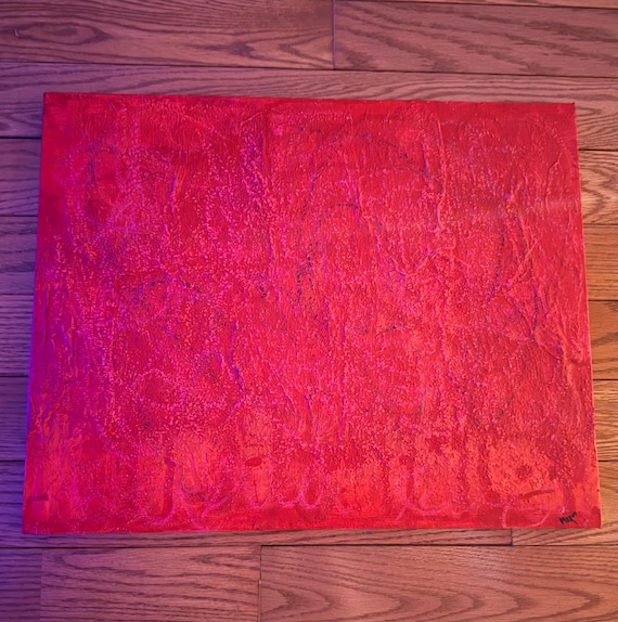 Paint The Town Red Abstract Acrylic Painting