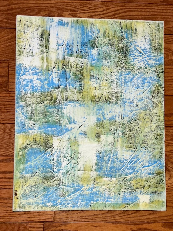 Blue Abstract Acrylic Painting